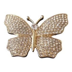 Butterfly Brooch with Rhinestone